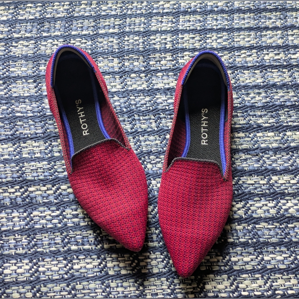 Rothy's Scarlett Tweed Red The Point Loafer